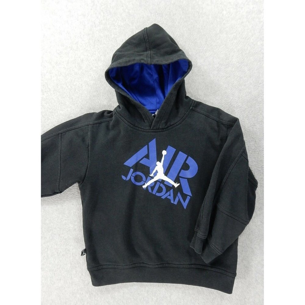 Nike AIR JORDAN Retro‎ Screened Logo Hoodie Sweatshirt (Boys Size 2) Black